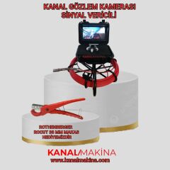Kanal Makina Kanal Gözlem Kamerası 30 Metre Kablo Sinyal Vericili (MAKAS HEDİYELİ)