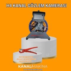 Kanal Makina Kanal Görüntüleme Kamerası 4 inç Ekran (Makas HEDİYELİ)