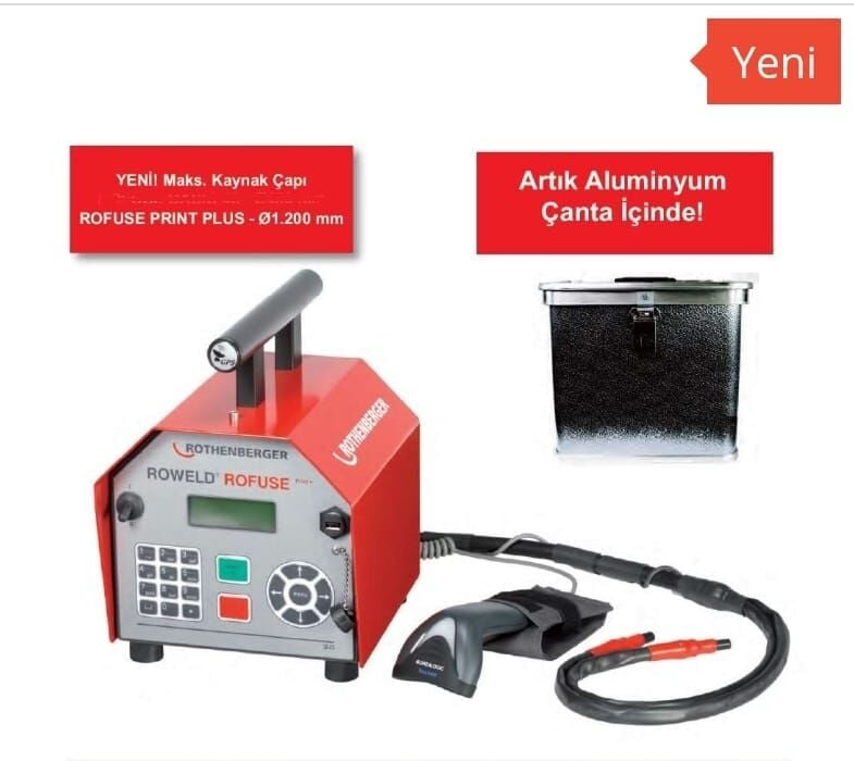 Rothenberger Elektrofüzyon Kaynak Makinası ROWELD ROFUSE Print Plus V2. 0-1200mm çap