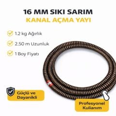 16 mm Sıkı Sarım Yay (2.50 metre)