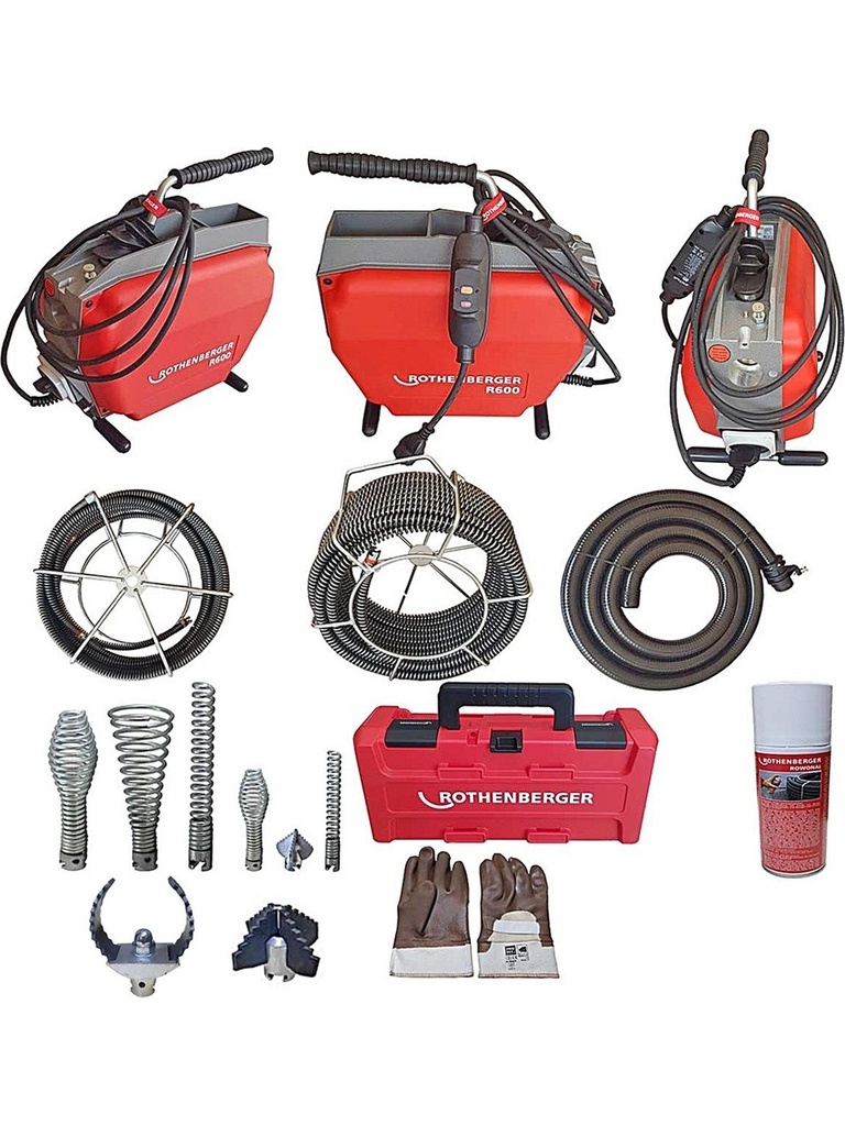 [KNL311834] Rothenberger R600 SMK Profesyonel Kanal Açma Makinesi Seti